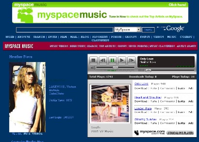 heather Nova on MySpace