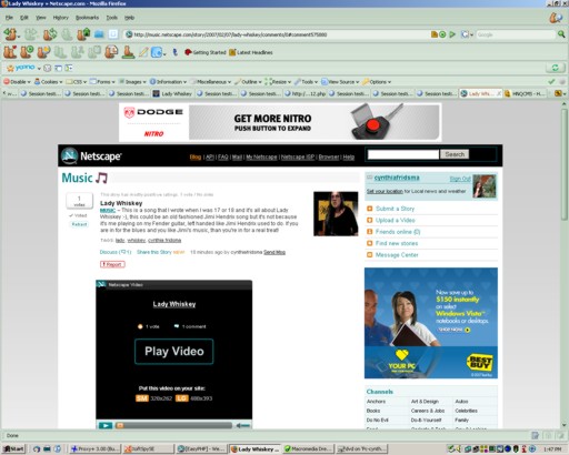 Screenshot of Netscape