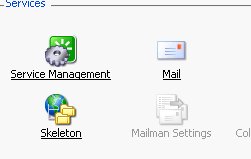 Click on the mail icon to adjust the mail setting of your web server