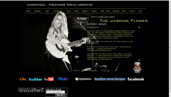 the heather nova flash site
