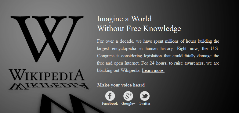 support wikipedia and let the Internet remain open and free